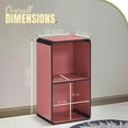 thumbnail image 2 of ZYPPP Dothan 2-Tier Cube Open Bookcase - Space Saving Storage Shelf Organizer Bookshelf, Red, 2 of 8
