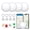 4 White, variant on WAAYEEPAL 2026 Smart Air Tracker Tags, 2 Pack Dual System Bluetooth Item Locator Works with Apple Find My & Google Find Hub for Keys Luggage Backpack