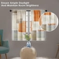 thumbnail image 2 of Orange Kitchen Curtains 36 Inch Length Beige Grey Window Curtains Over Sink Set of 2, Abstract Painting Art Short Tier Curtain for Kitchen, Modern Small Kitchen Decor 26x36 Inch, 2 of 5
