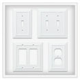 thumbnail image 4 of Franklin Brass Classic Architecture (1-Pack) Decorative Light Switch Cover Pure White 1-Gang Decorator/Rocker Wall Plate Electrical Outlet Guard W35243-PW-C, 4 of 6