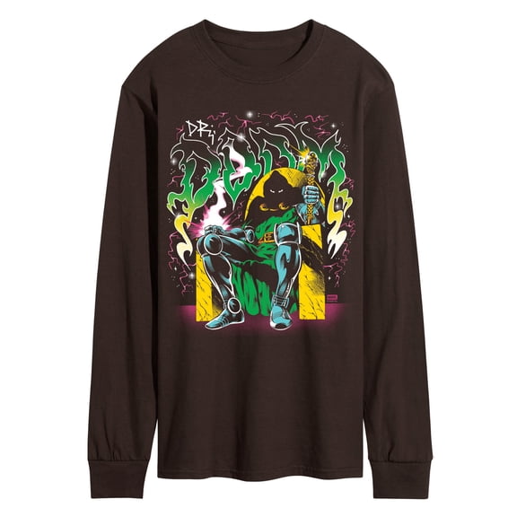 Marvel - Fantastic Four Dr Doom Metal - Men's Long Sleeve Graphic T-Shirt