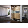 thumbnail image 2 of DreamLine Flex 32 in. D x 60 in. W x 74 3/4 in. H Semi-Frameless Pivot Shower Door in Chrome with Left Drain Black Base Kit, 2 of 13