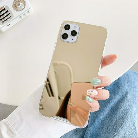 Colored Mirror Plating Apple iPhone 7 Case (Gold) Soft TPU Shockproof and Scratch Resistant Clear Bumper Protection Cover
