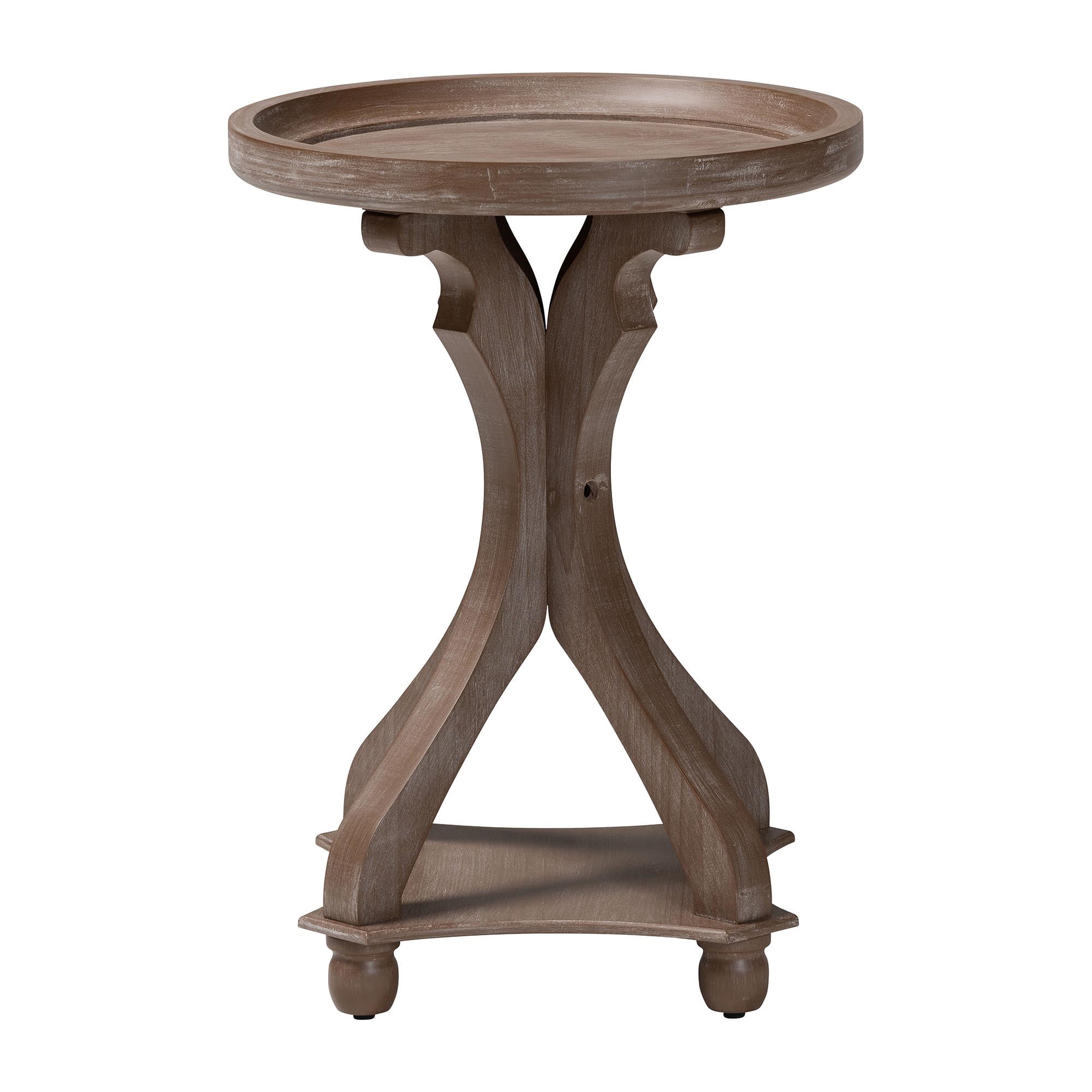 Baxton Studio Westlyn French Country End Table, Antique Brown