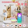 thumbnail image 6 of Mini Karaoke Machine for Kids Age 4-12, Bluetooth Speaker with 2 Wireless Microphone & LED Lights, Christmas Birthday Gifts for Girls Boys Kids Adults，Homecoming Gift, 6 of 9