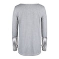thumbnail image 5 of Idoravan Long Sleeve Shirts for Women Women's Casual Fashion Round Neck Striped Print Round Neck Long Sleeve T-Shirt Top Blouse, 5 of 6
