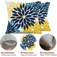 thumbnail image 6 of Blue Yellow Flower Pillow Covers 18x18 Inch Set of 2 Outdoor Throw Pillows Outdoor Waterproof Decor for Living Room Sofa Patio Funiture Garden Floral Polyester Pillow Covers 012D18, 6 of 6