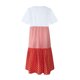thumbnail image 5 of Abomasnow - Vestido corto informal de talla grande para mujer, de verano, holgado, a la moda, con cuello en V, rayas, lunares, manga corta, volantes, dobladillo escalonado, de lino, para playa y sol,, 5 of 5