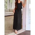 thumbnail image 3 of Mawalde Women'S Vacation Casual Style Sling Seaside Long Skirt Going Out Set 2 Piece Outfits Black L, 3 of 5