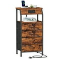 thumbnail image 6 of TYDIMOR Small Dresser for Bedroom, 4 Drawer with Charging Station, Brown, Ideal for Adults, 6 of 6