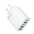 thumbnail image 4 of European Travel Plug Adapter,Type C Charger Block PD 65W QC3.0 Fast Charging, 2 USB C 3 USB A Power Adaptor to Europe Compatible with Most Mobile Phones(White), 4 of 4