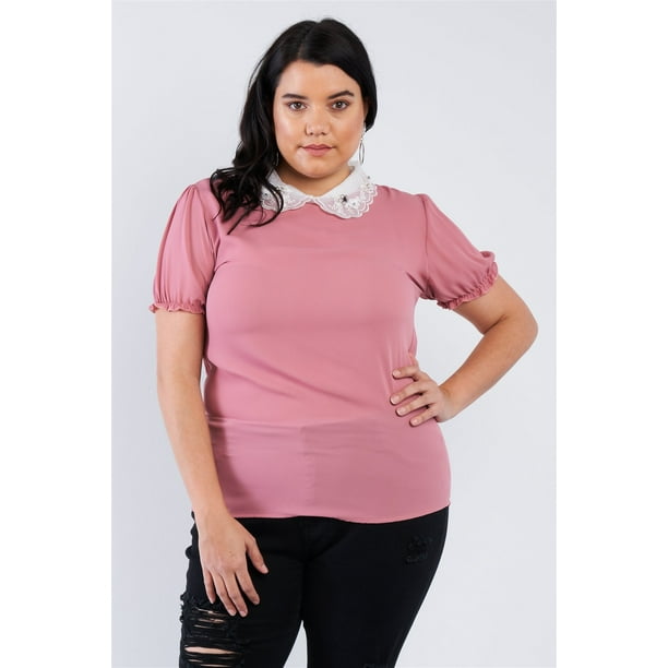 peter pan collar top girls