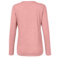 thumbnail image 5 of Moda Mujer Casual Cremallera Botones largos Cuello en V Manga Pullove Blusa sólida Fridja hkj3557, 5 of 5