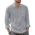 thumbnail image 2 of Birdeem Chandail Décontracté pour Hommes Couleur Unie Col en V Manches Longues, 2 of 12
