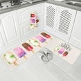 thumbnail image 2 of Kitchen Rugs and Mats,Summer Fruit Popsicle Ice Cream 2 Piece Anti Fatigue Area Runner Rug Set Comfort Standing Floor Mat,Retro Linen Non Slip Absorbent Doormats for Laundry/Bathroom/Bedroom, 2 of 6