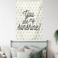 thumbnail image 4 of Quote Tapestry, Motivational Sunshine Quote Inspiration Print Colorful Raindrops on Background, Wall Hanging for Bedroom Living Room Dorm Decor, 60W X 80L Inches, Mustard White, by Ambesonne, 4 of 5