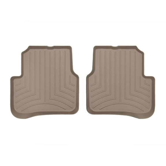 WeatherTech Custom Fit FloorLiners compatible with VW Passat, CC - 2nd Row (2-Piece Liner), Tan