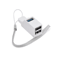 thumbnail image 4 of Adaptador extensor concentrador USB 3.0, minidivisor de 3 puertos para PC, portátil, teléfono móvil, lector de disco U de alta velocidad, color blanco, 4 of 8