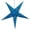 Blue, variant on In the Breeze 9176 — Red Paper Star Lantern — Hanging Party and Home Décor with Painted Gold Accents — Handmade, Dyed Paper