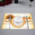 thumbnail image 2 of ECZJNT Three Pumpkin Turkey Placemat Plate Holder Set of 4, Table Mats Protector 12x18 inch, 2 of 5