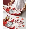 thumbnail image 2 of Valentines Placemats Red Gnome Heart Valentines Day Place Mats for Dining Room Eucalyptus Leaves Washable Table Mats for Kitchen Dining Decorations Set of 6, 2 of 5