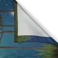 thumbnail image 3 of Ambesonne Dinosaur Kitchen Curtains, Flying Cartoon Animals, 55"x39", Green White Blue, 3 of 3