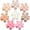 D：Coffee, Light Coffee, Brown, White, Beige, Khaki, Pink, Light Pink, variant on Flower Hair Clips 8PCS Hair Claw Clips Nonslip Large Claw Clips Strong Hold Durable for Women Thick Hair, Big Hair Clips for Women Thin Hair 8 Colors
