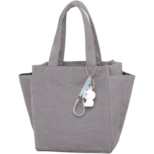 LHSHID Corduroy Small Tote Bag Women Casual Handbag Shoulder Bag for School Work Travel 2023