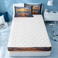thumbnail image 4 of Erosebridal Marine Beach Zipper Queen Comforter Set with Fitted Sheet and 2 Pillowcases, Hawaii Zipper Bedding Set, Reversible, 4 of 7