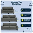thumbnail image 4 of Serta Palisades 61" Track Arm Sofa, Easy Care Polyester, Loveseat or Couch for Small Spaces, Gray, 4 of 16