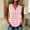 Pink, variant on IUYRTFE Women's Sleeveless V Neck Gingham Plaid Tank Top 100% Linen Relaxed Fit Summer Casual Blouse