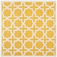 thumbnail image 3 of SAFAVIEH Cambridge Liz Geometric Wool Area Rug, Gold/Ivory, 4' x 4' Square, 3 of 10