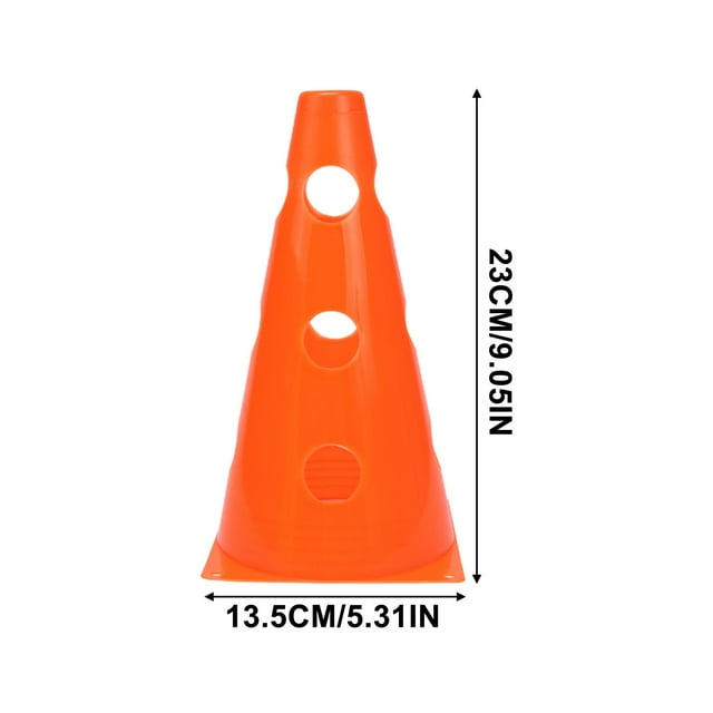 Ice Cream Cones,23Cm Bucket Football Basketball Training Ice Cream Taper with Hole Multifunctional Obstacle 9 Inches,Ice Cream Cone