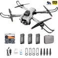thumbnail image 4 of Cámara Aérea Uav Drone FPV plegable 4K HD de doble lente para adultos principiantes (batería gris3), 4 of 9