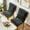 Dark gray #4, variant on Plush High Back Chair Cushion with Straps | Thickened Seat Cushion for Chairs, Stools, and Sofas | Non-Slide Indoor Outdoor Cushion for Rocking Chairs, Patio Furniture, and Dining Chairs