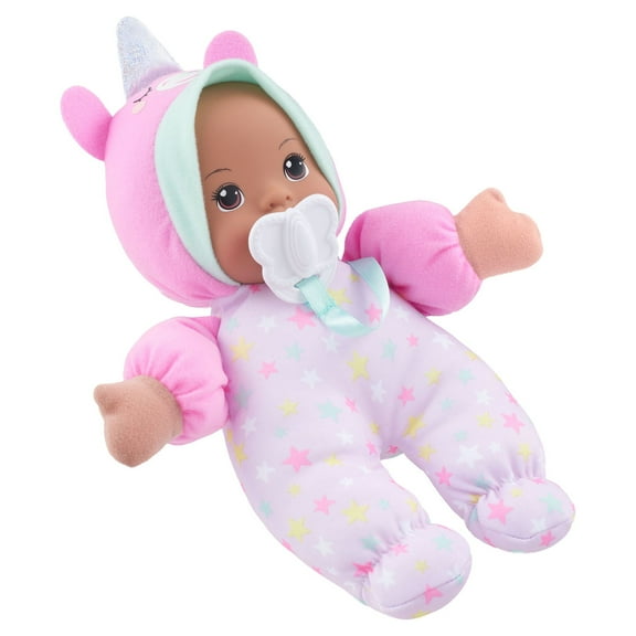 My Sweet Love 10-Inch Soft Baby Doll with Pacifier & Unicorn Outfit, Dark Skin Tone