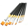 thumbnail image 4 of Drawing Accessory, Flat Tipped Paint Brushes Set  For Acrylic Watercolor For Professional For Beginner, 4 of 8