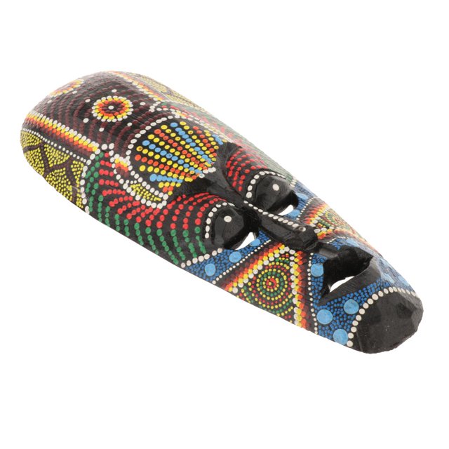 Máscara Facial Tribal Tallada A Mano Africana De Madera Sunnimix Pintura Colgante De Pared Arte Popular 25cm