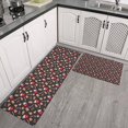 thumbnail image 2 of Dark Christmas Drink and Cookie Pattern Kitchen Rugs Sets Of 2,Anti Fatigue Kitchen Mat Rugs Non Slip Washable,Decorative Kitchen Floor Mats for Kitchen,Sink,Laundry,17"x30"+17"x47", 2 of 7