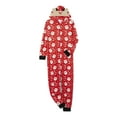thumbnail image 6 of Christmas Family Pajamas Matching Set Elk Print Long Sleeve Tops and Red Plaid Pants Sleepwear, 6 of 10