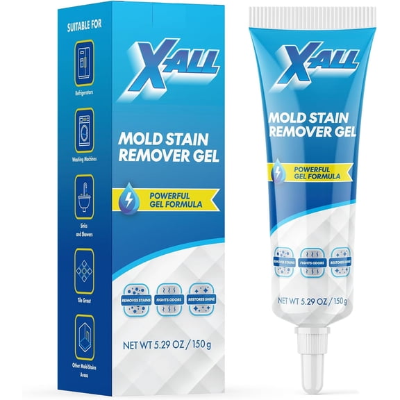 X-ALL Mold Stain Remover – Heavy Duty Cleaner for Bathroom Grout, Tile, Shower & Washing Machine Seal, 150g