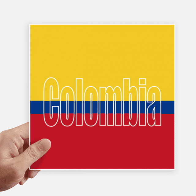 Autocollant Drapeau Pays Colombie Étiquettes Murales Image Ordinateur Portable Autocollant Auto-Adhésif