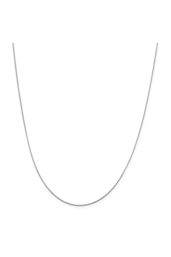925 Sterling Silver .85mm Diamond-cut Round Spiga Chain; 20 inch; for Adults and Teens; for Women and Men