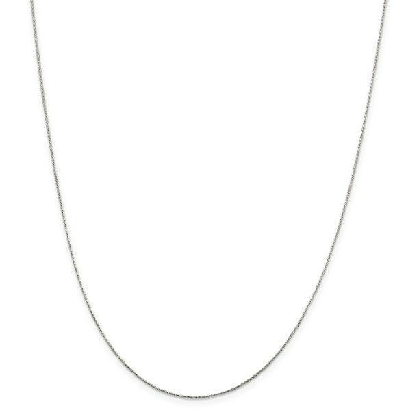 Gemapex White Sterling Silver Necklace Spiga Wheat Chain Diamond Cut 18 In 0 85 Mm Walmart Com Walmart Com