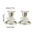 thumbnail image 3 of hulanddfd 2pcs Taper Candle Holders, 2.76" Christmas Iron Metal Candlestick Column Candle Holders for Home Decor Wedding Dining Party, 3 of 6
