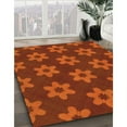 thumbnail image 2 of Ahgly Company Indoor Square Patterned Orange Red Orange Area Rugs, 4' Square, 2 of 6