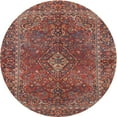 thumbnail image 1 of Ahgly Company Indoor Round Traditional Orange Salmon Pink Persian Area Rugs, 4' Round, 1 of 6