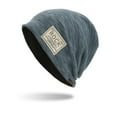 thumbnail image 2 of Dyfzdhu Women Men Warm Baggy Weave Crochet Winter Wool Knit Ski Beanie Skull Caps Hat Blue, 2 of 6