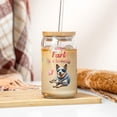 thumbnail image 3 of Every Fart is Love Note Australian Cattle Dog Guilty Face Happy Valentine's 16oz Glass Cup Mug Heeler Lover Gifts Glass Can with Bamboo Lid and Straw - 01016, 3 of 5