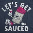 thumbnail image 2 of Womens Funny T Shirts Lets Get Sauced Cranberry Sarcastic Thanksgiving Dinner Graphic Novelty Tee For Ladies Womens Graphic Tees, 2 of 9